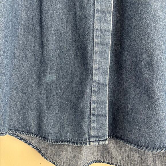 Vtg 90s Disney Store Embroidered Winnie The Pooh Button Down Denim Shirt L - Picture 3 of 5